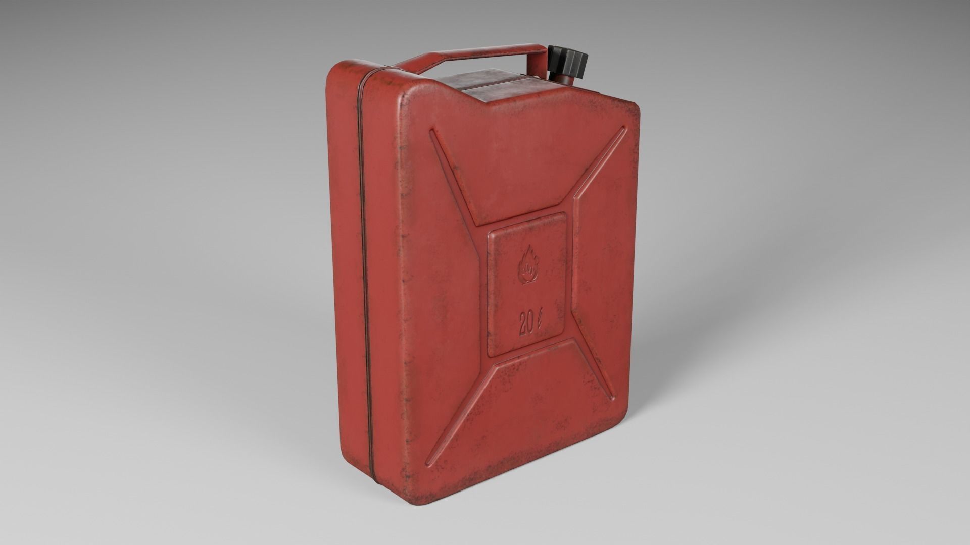 Jerrycan gas can Low-poly 3D model_18