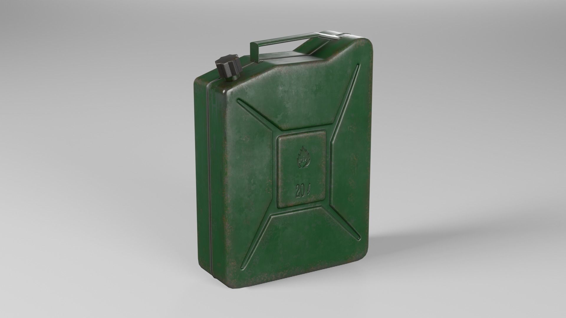 Jerrycan gas can Low-poly 3D model_13