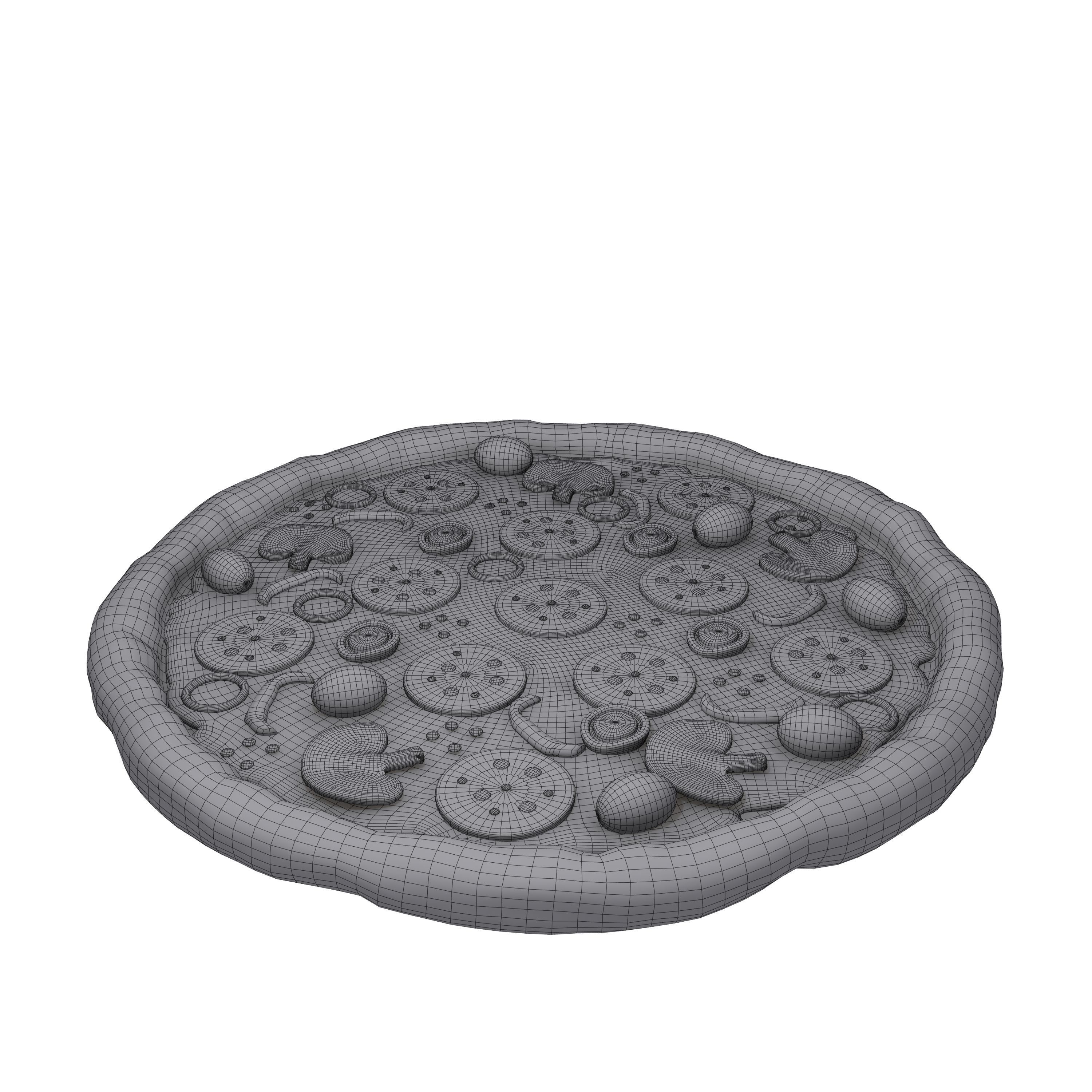 Pizza Cartoon 3D model_7