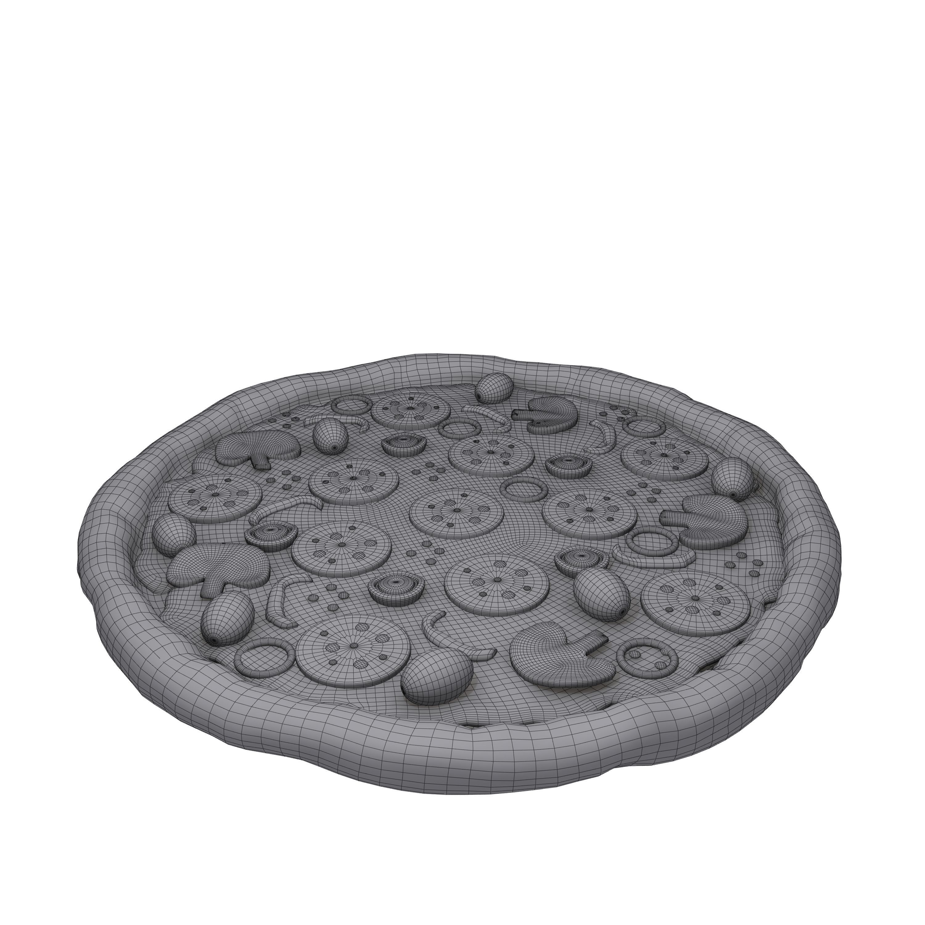 Pizza Cartoon 3D model_6