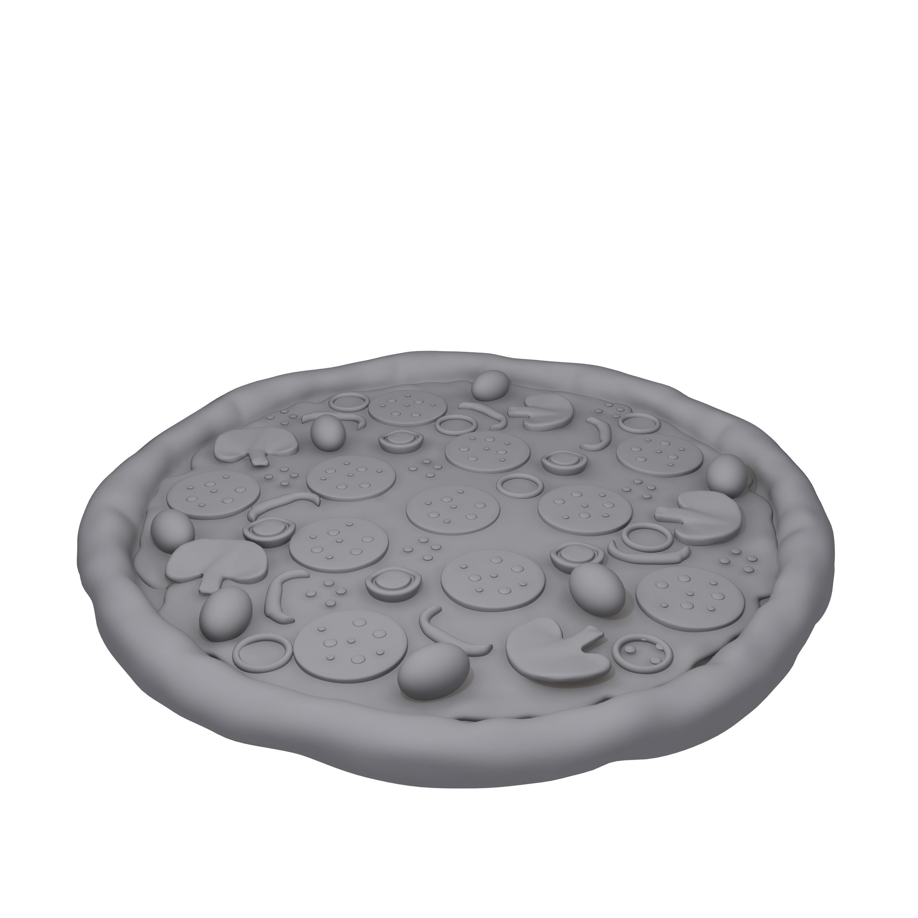 Pizza Cartoon 3D model_10