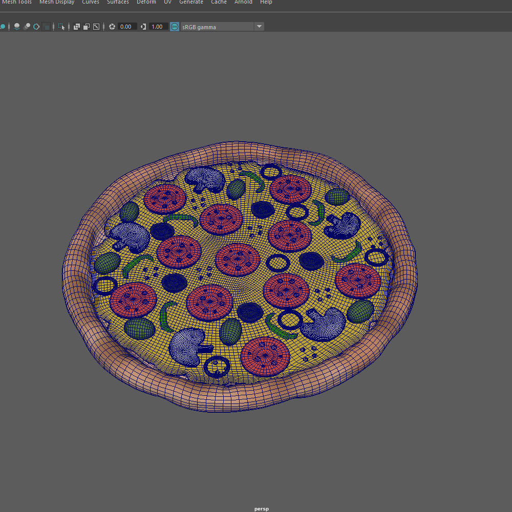 Pizza Cartoon 3D model_16