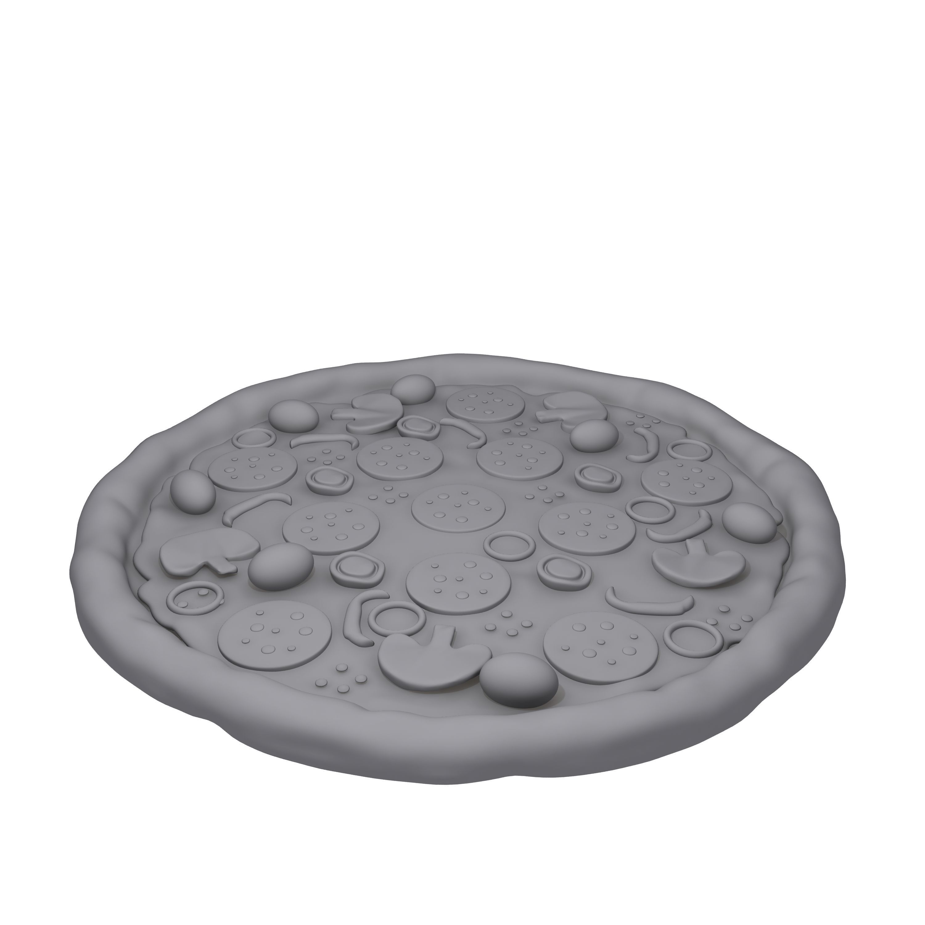 Pizza Cartoon 3D model_9