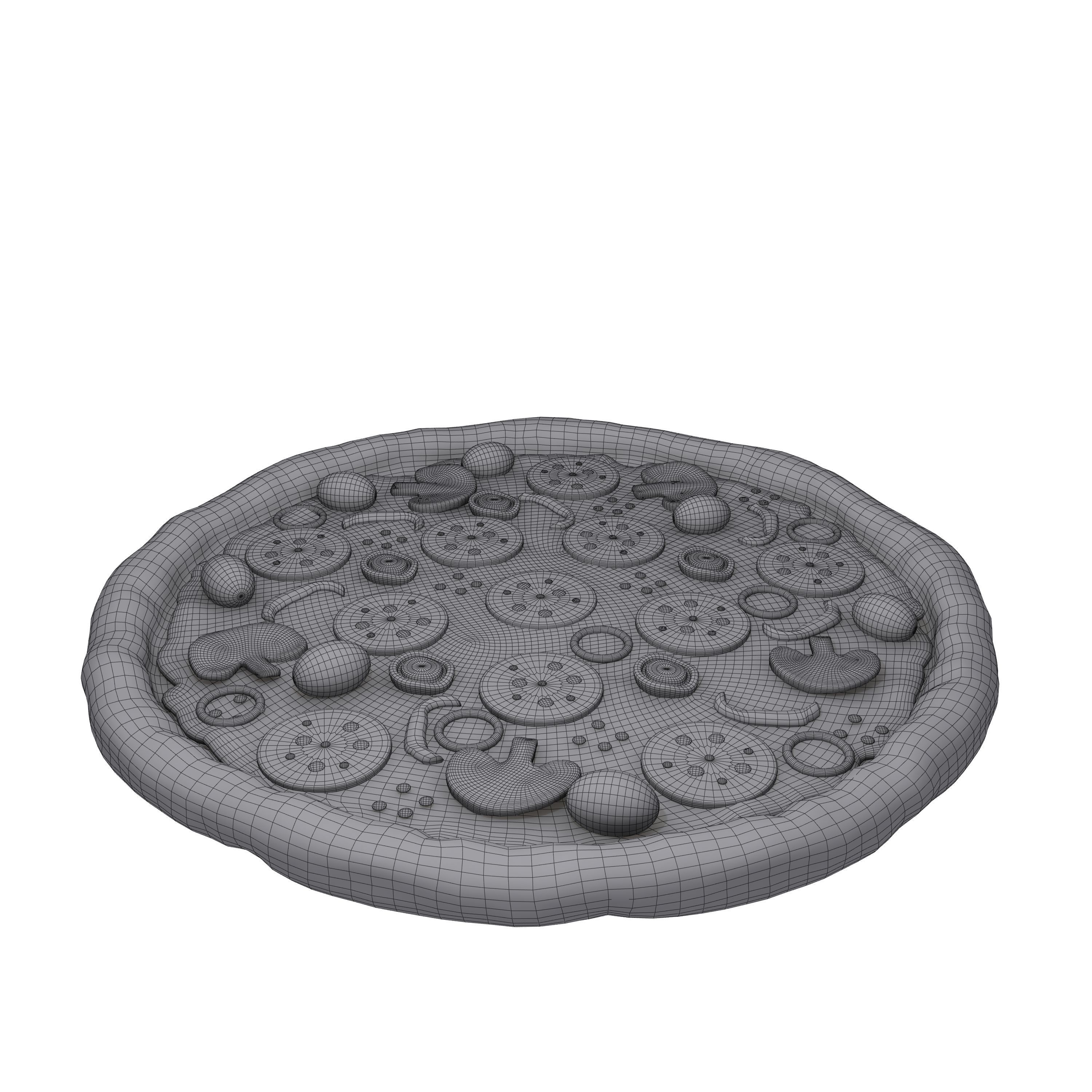 Pizza Cartoon 3D model_5