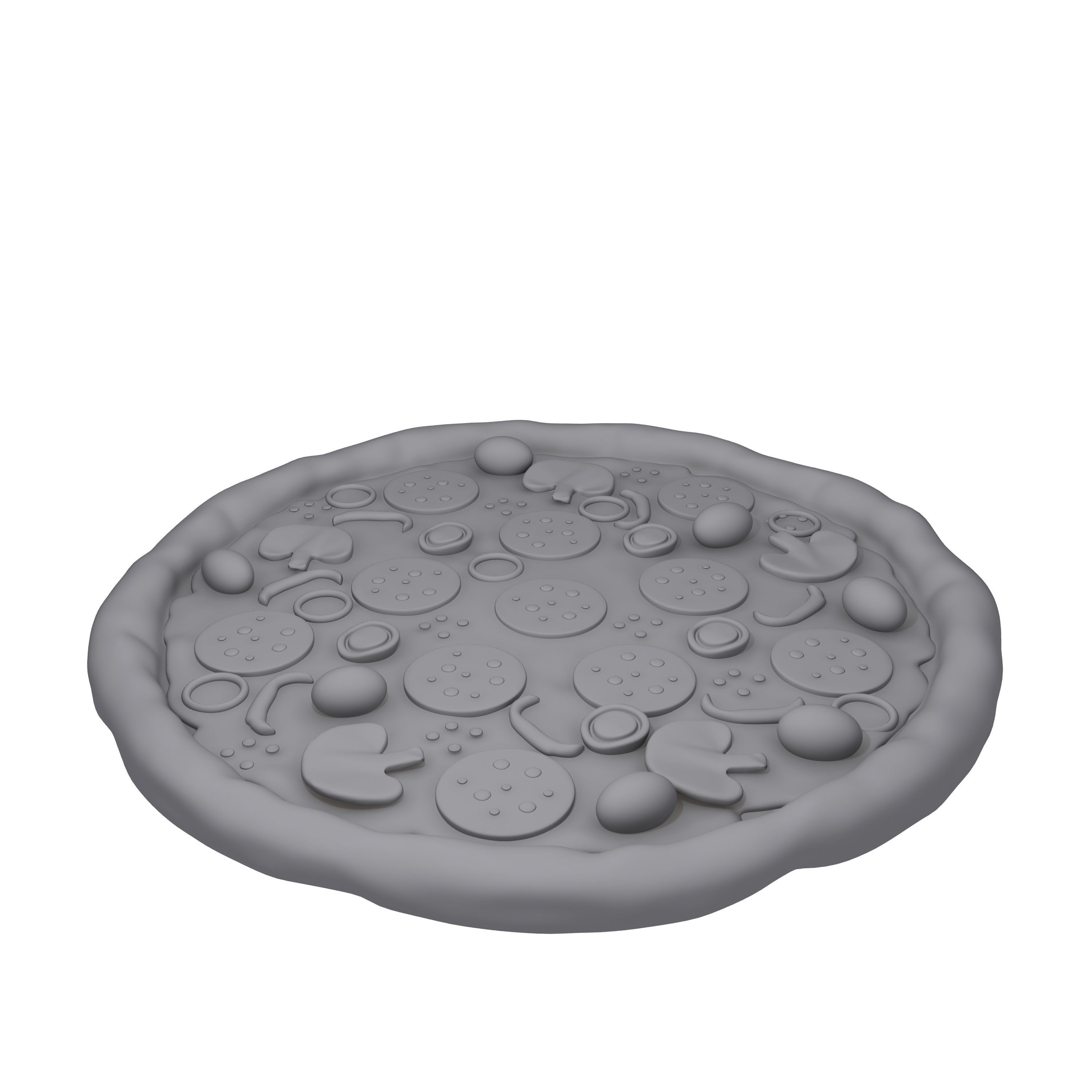 Pizza Cartoon 3D model_11