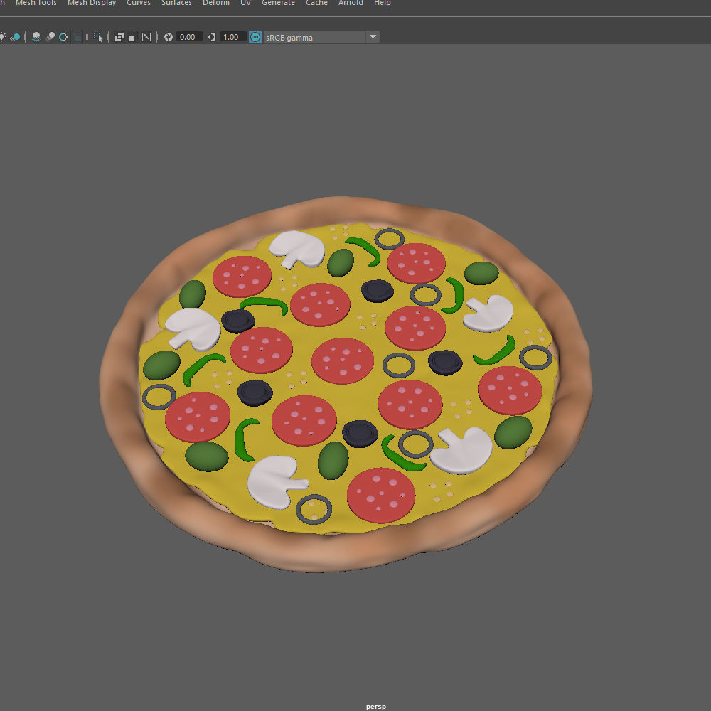 Pizza Cartoon 3D model_15