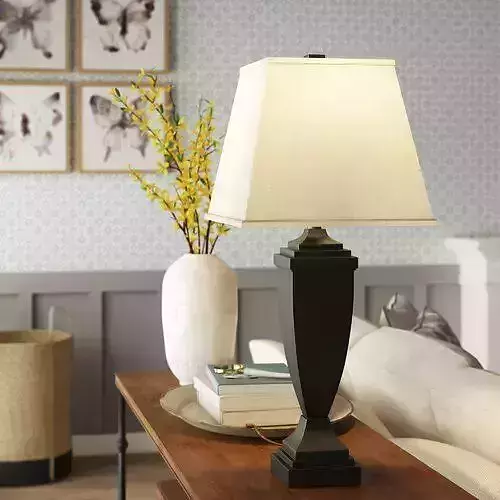 Pershore Dark Bronze Table Lamp Light Set