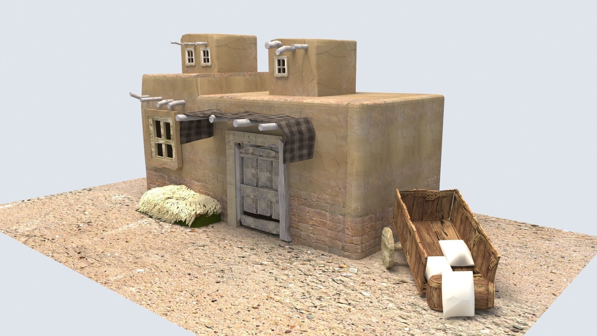 Old arabic house 3D model_1