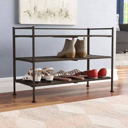 Mocha Pair Stackable Shoe Rack 3D model