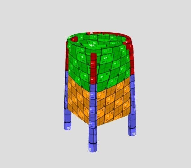 Takinan rattan basket Low-poly 3D model_5