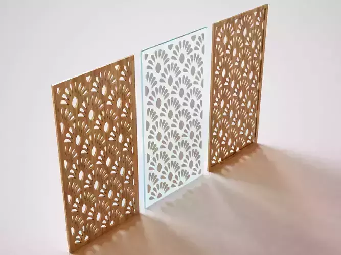 Partition three wooden panels