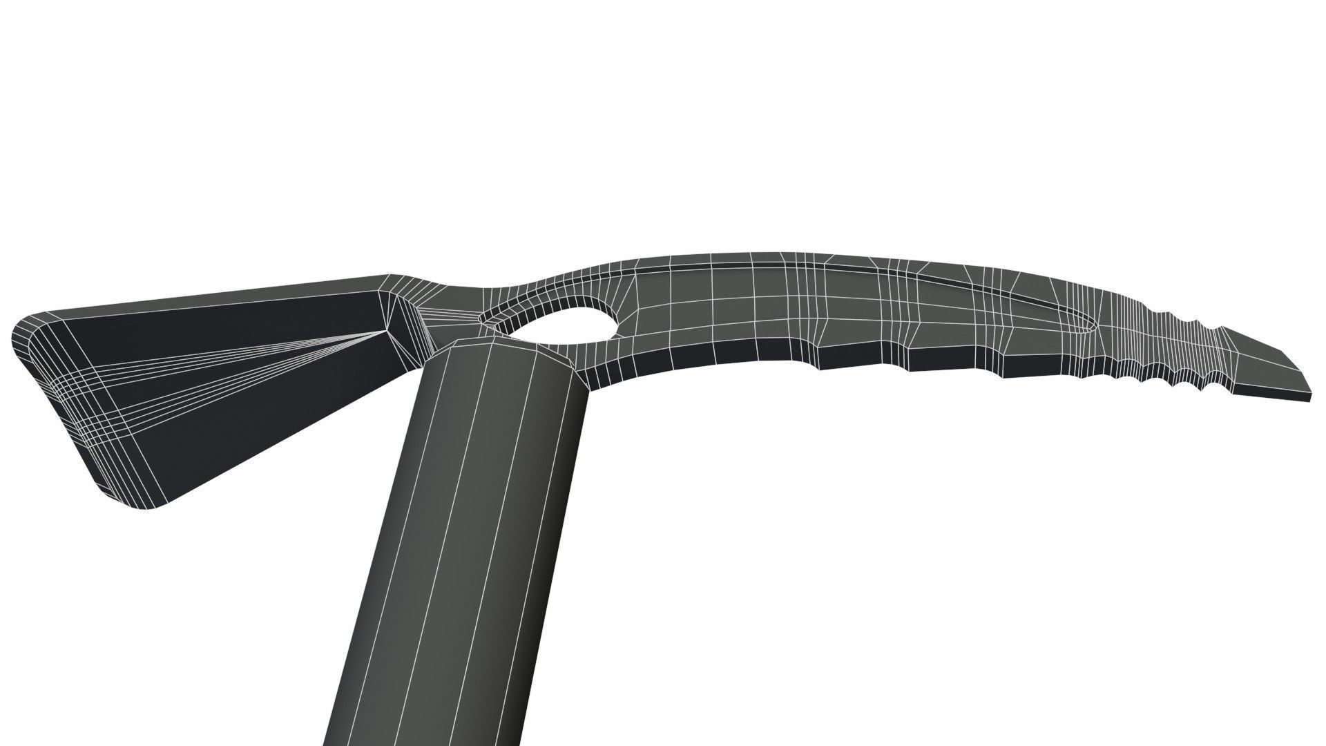 Ice-axe diamond mountaineering axe 3D model_14
