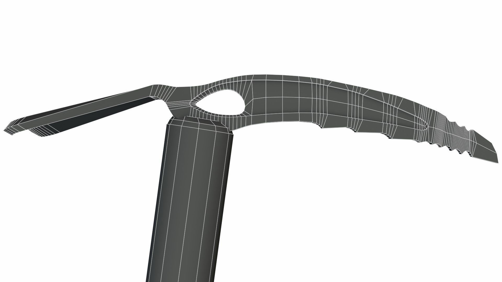 Ice-axe diamond mountaineering axe 3D model_13