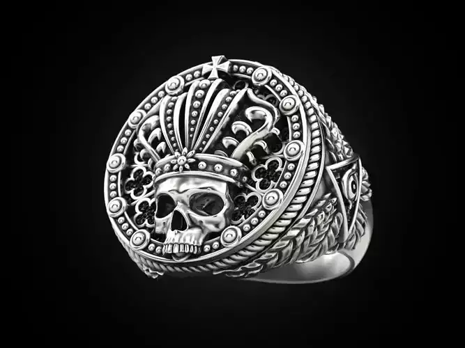 King skull ring 3D print model