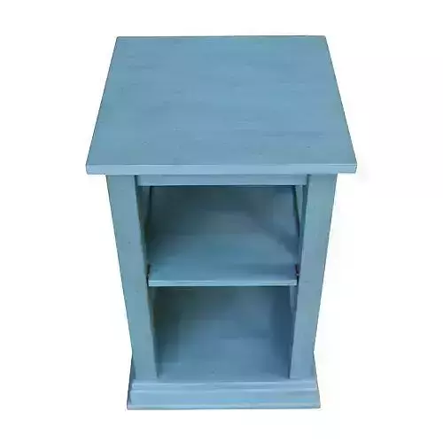 Antique Washed Heather Gray Cosgrave Floor Shelf  3D model