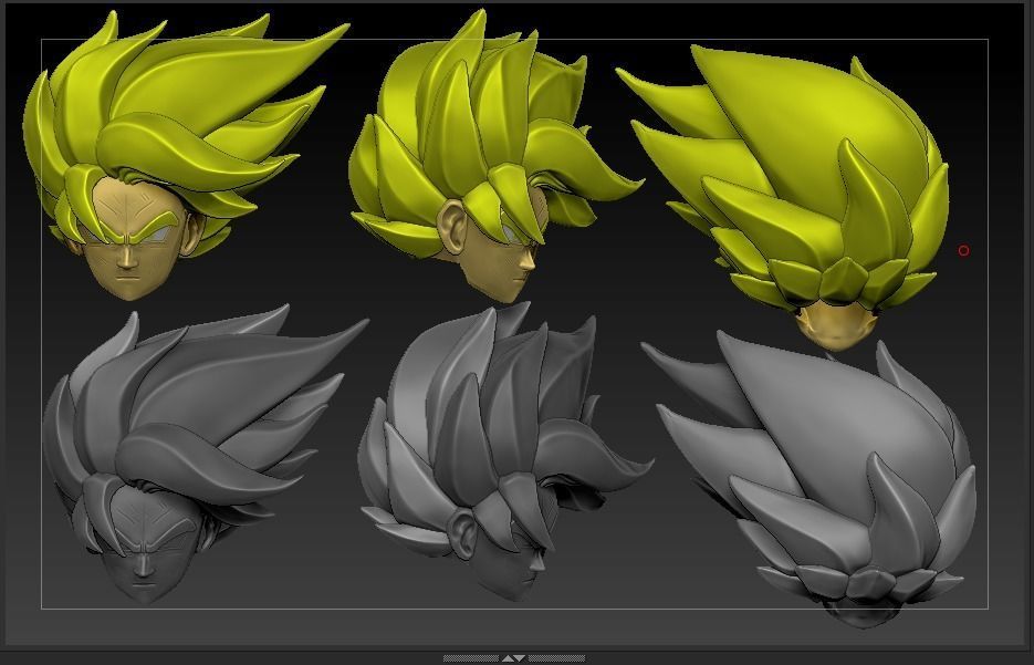 Goku head Dragon 3D print model_2