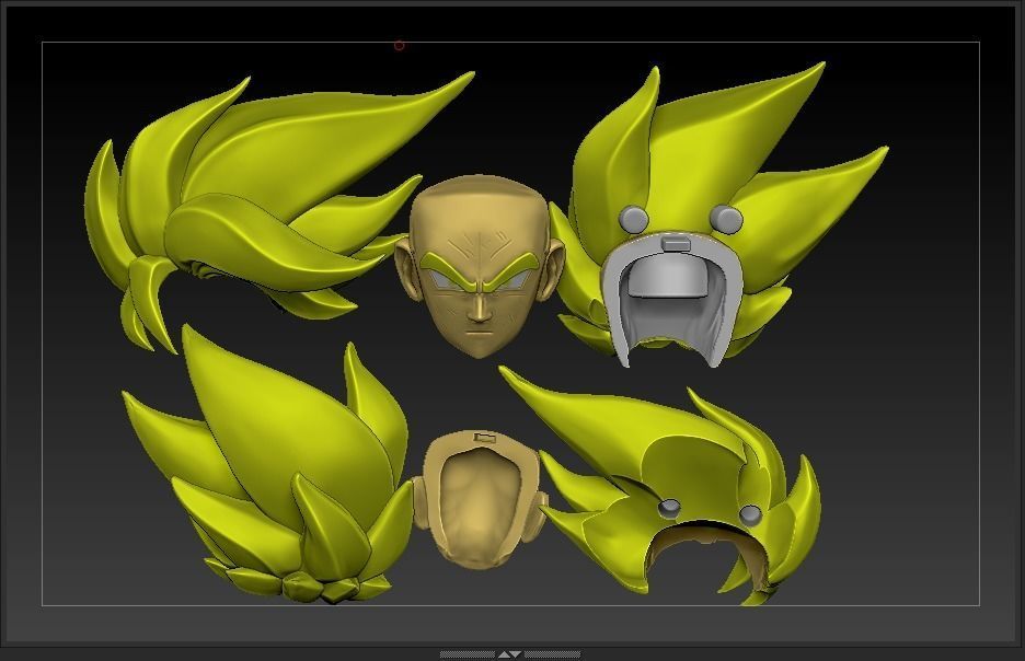 Goku head Dragon 3D print model_7