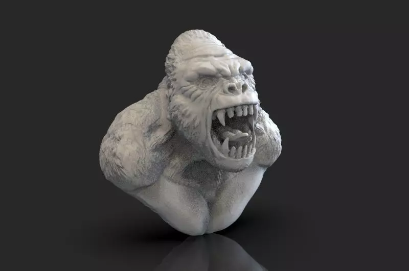 Gorilla bust 3D print model_0