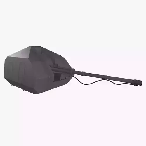 Ship Gun A-190-1 Low-poly 3D model