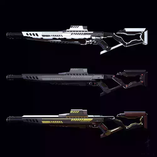 Cyberpunk Futuristic style DoubleBarrel Shotgun - JAWBREAKER-069