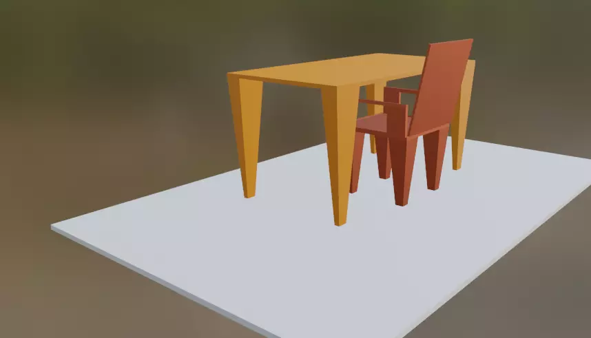 DESK AND CHAIR-MASA VE SANDALYE Free 3D model