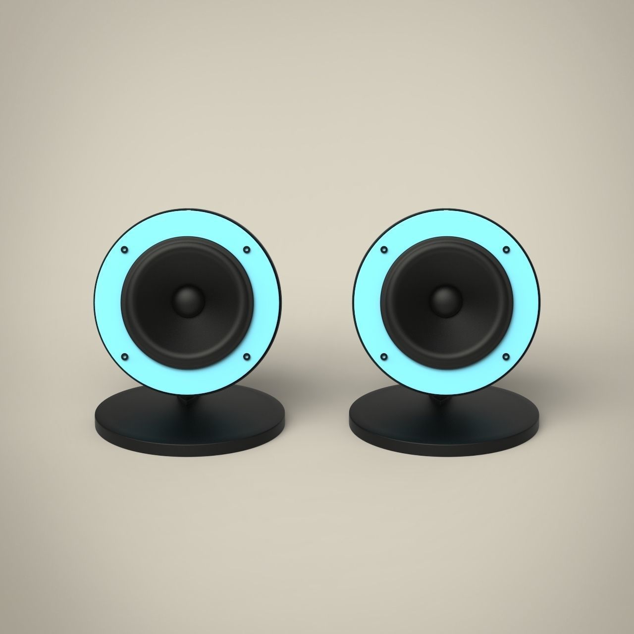 Speakers two 3D model_2