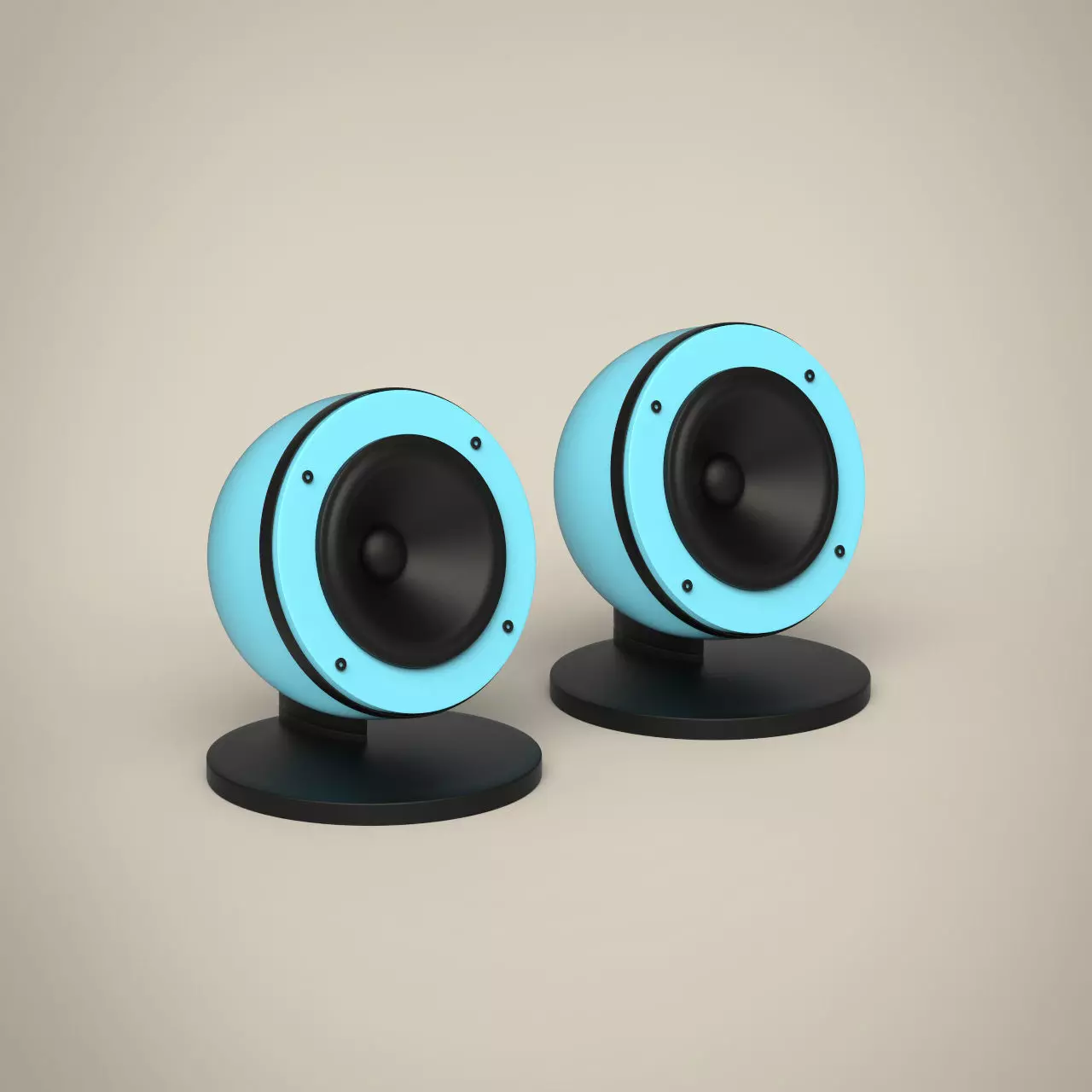 Speakers two 3D model_0