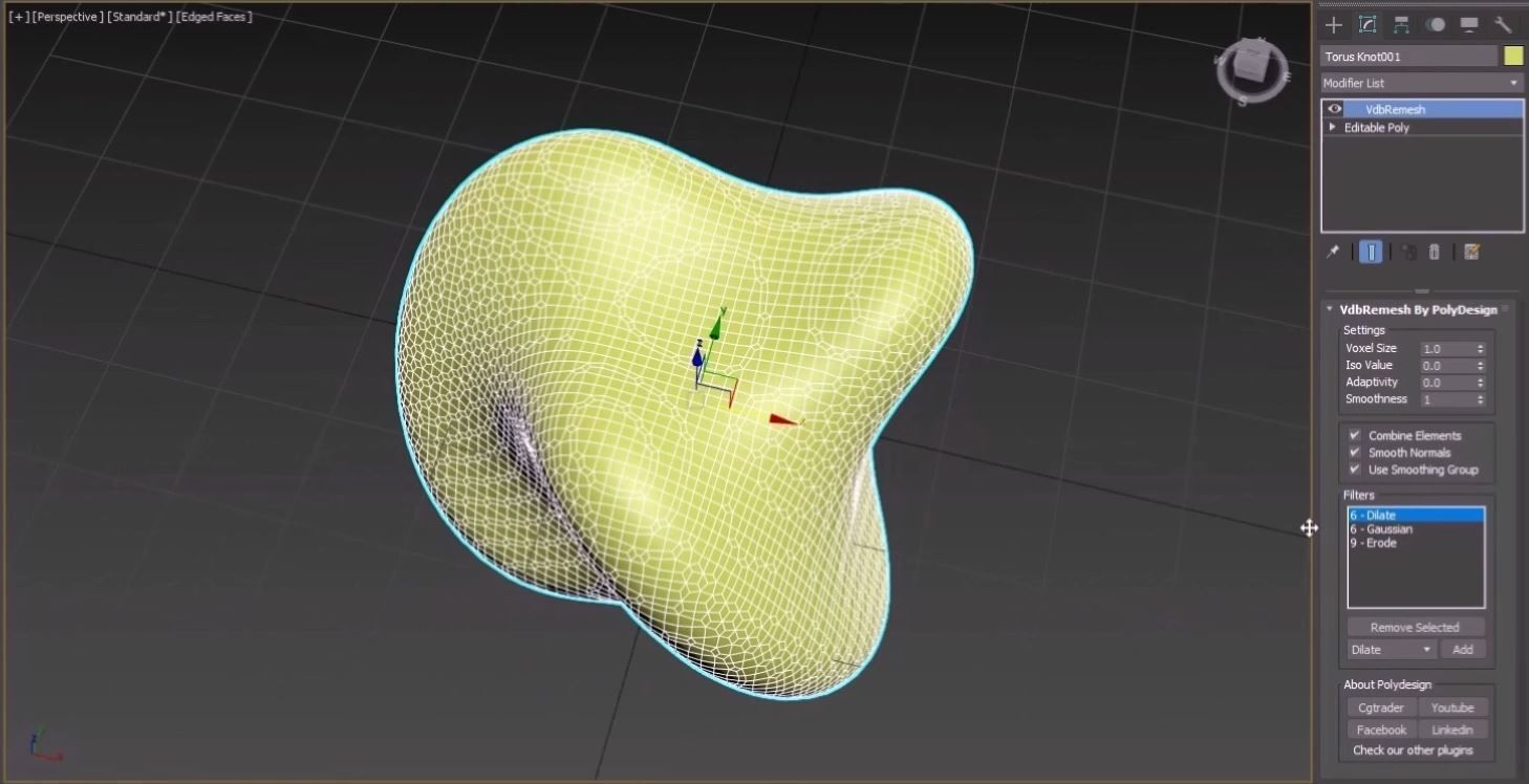 VdbRemesh for 3dsMax Low-poly 3D model_9