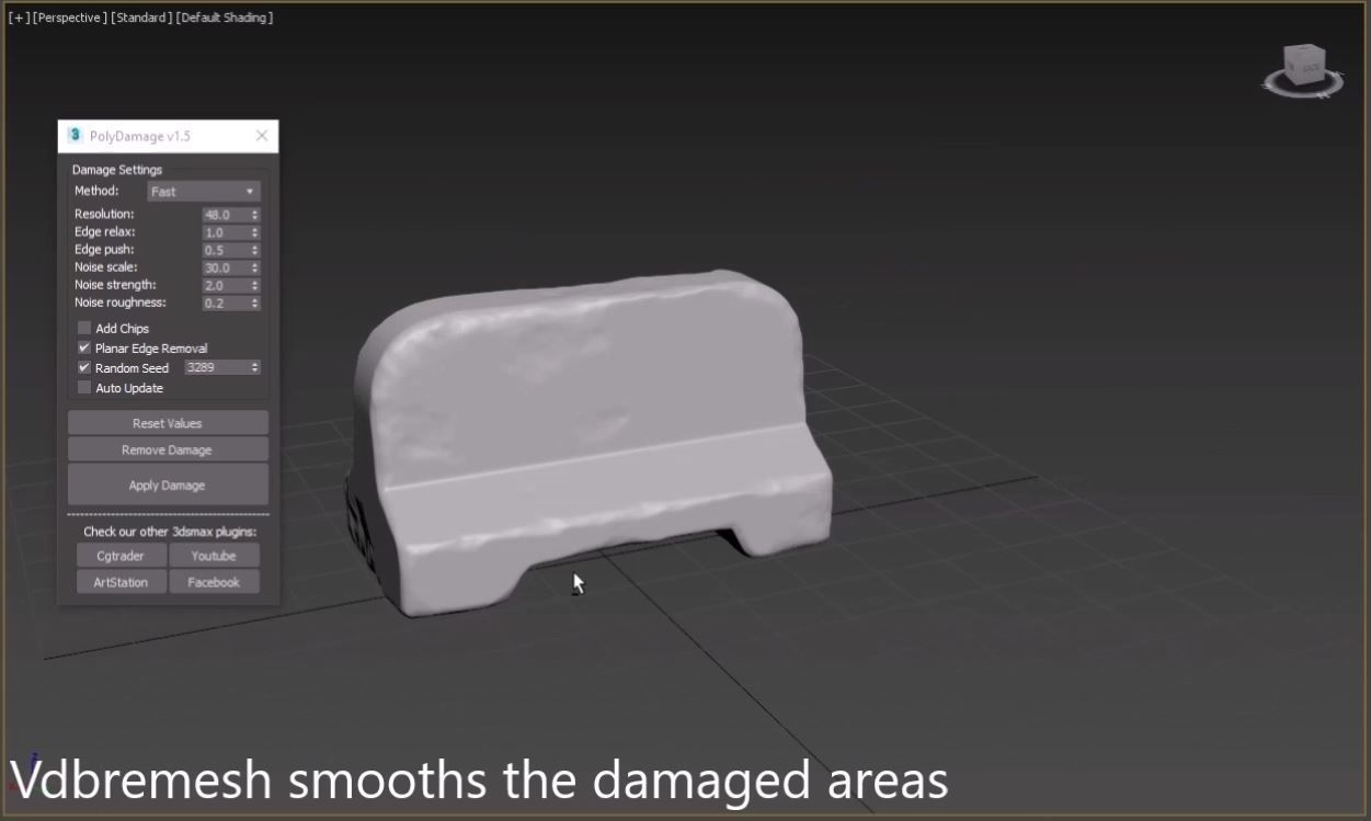 VdbRemesh for 3dsMax Low-poly 3D model_10