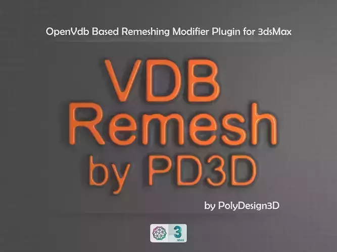 VdbRemesh for 3dsMax Low-poly 3D model