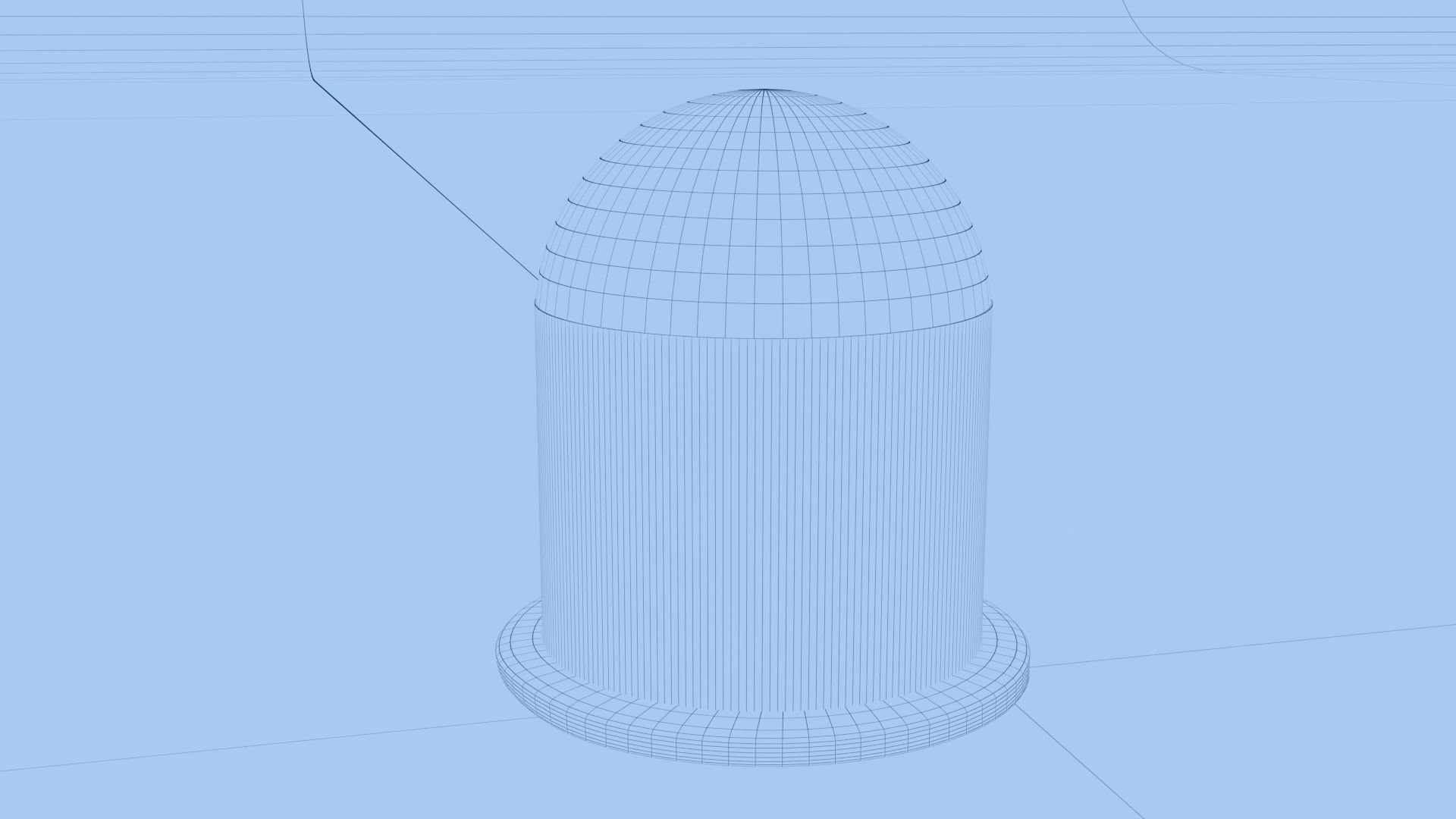 Futuristic rose under glass 3D model_3