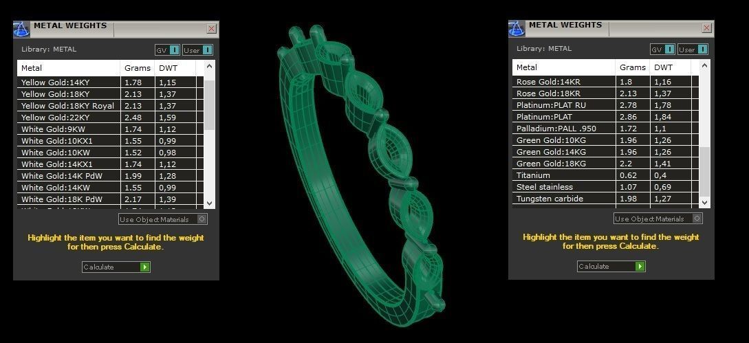 Ring with diamonds and zircon 3D print model 3D print model_6