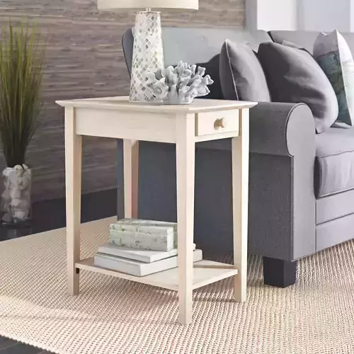 Wembley Wood End Side Nightstand Table