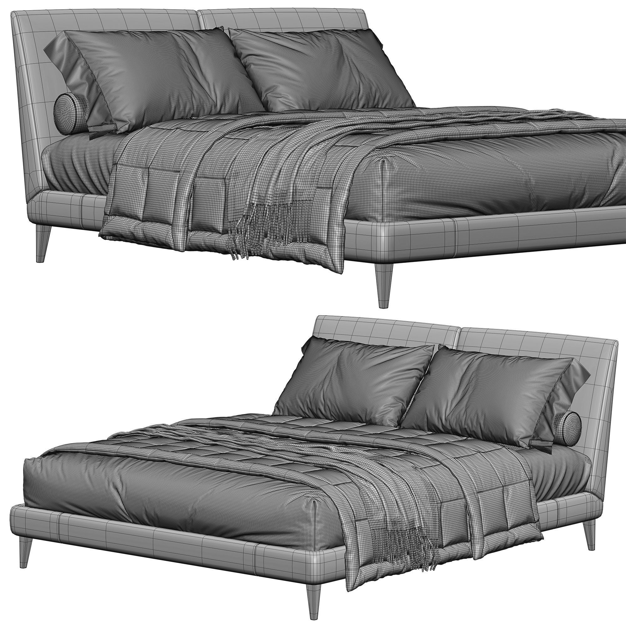 Maxalto Selene Bed 3D model_3
