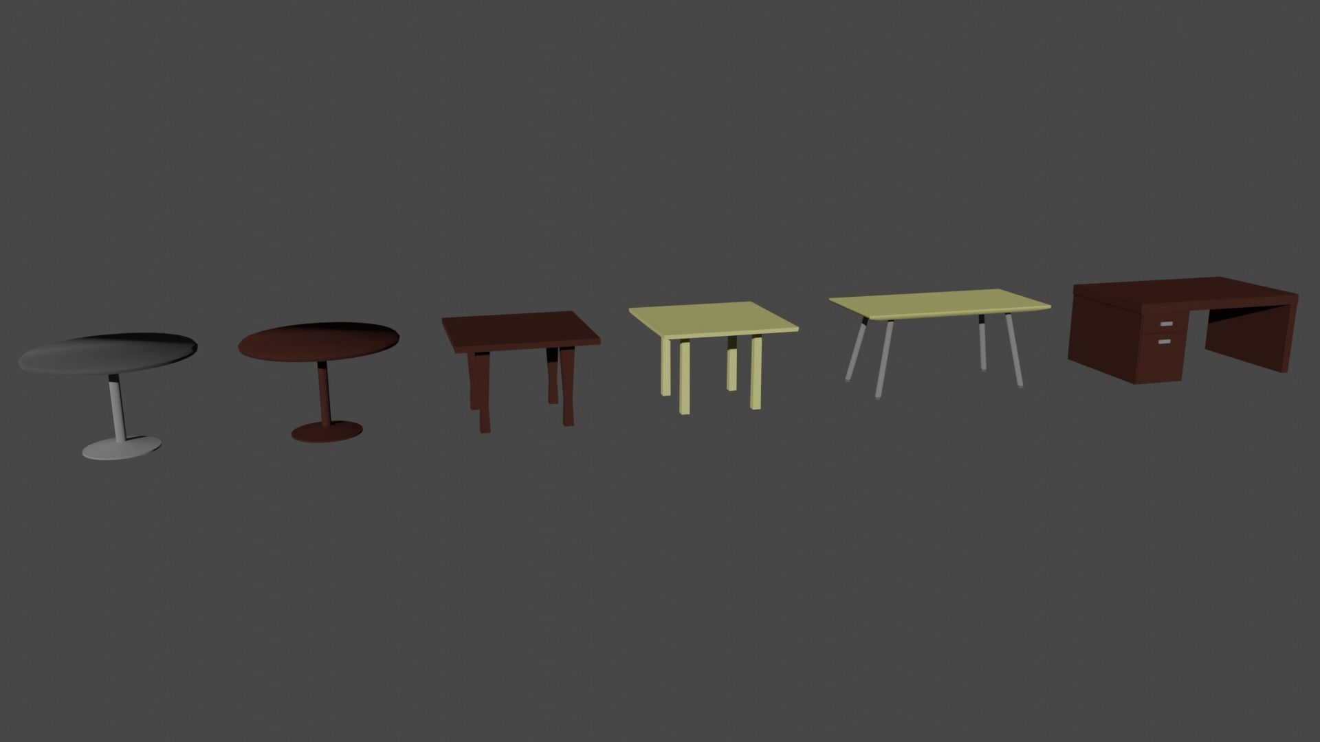 Low poly furniture pack Low-poly 3D model_16