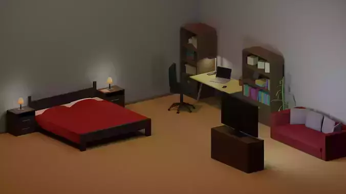 Low poly furniture pack
