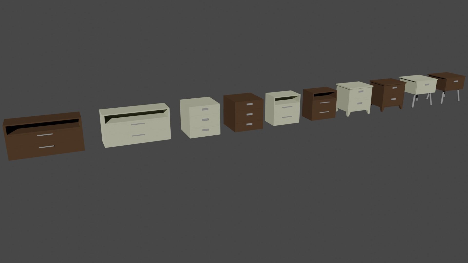 Low poly furniture pack Low-poly 3D model_12