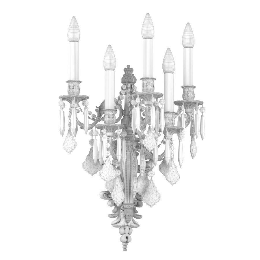 Crystal Wall Sconce Zanaboni 3D model_5