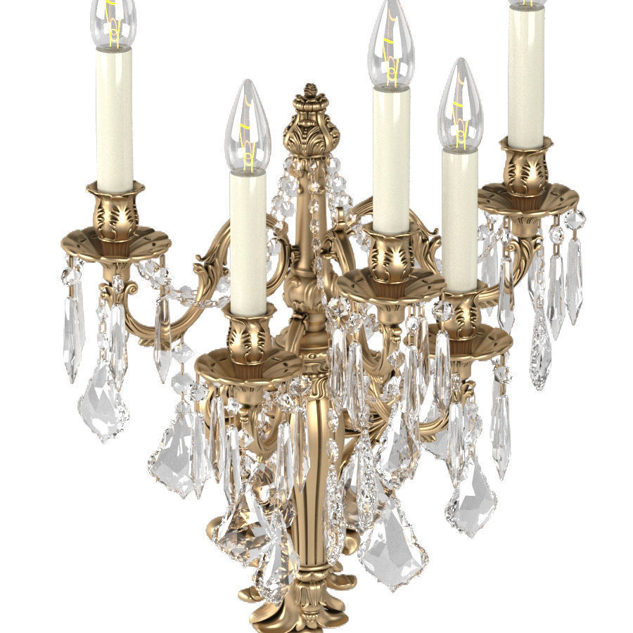 Crystal Wall Sconce Zanaboni 3D model_3