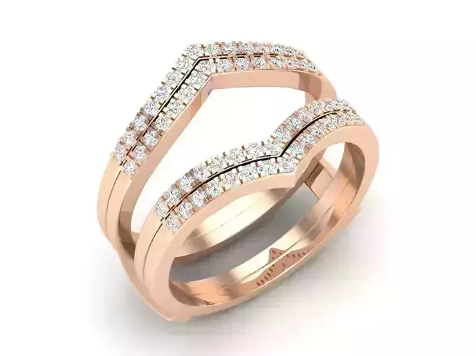 Diamond jewelry ring-guard for woman