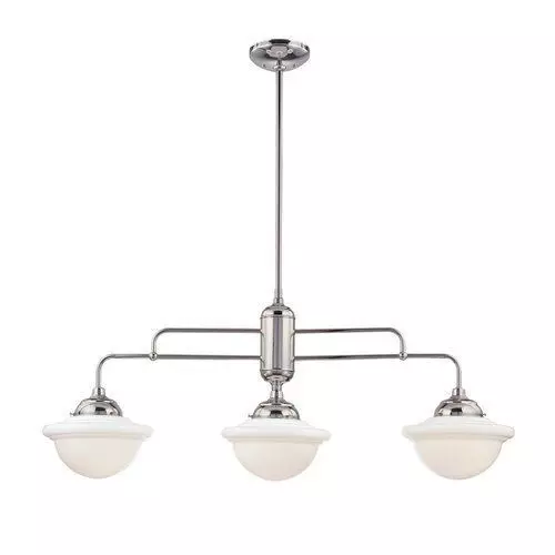 Chrome Bruges Light Kitchen Island Schoolhouse Pendant 3D model