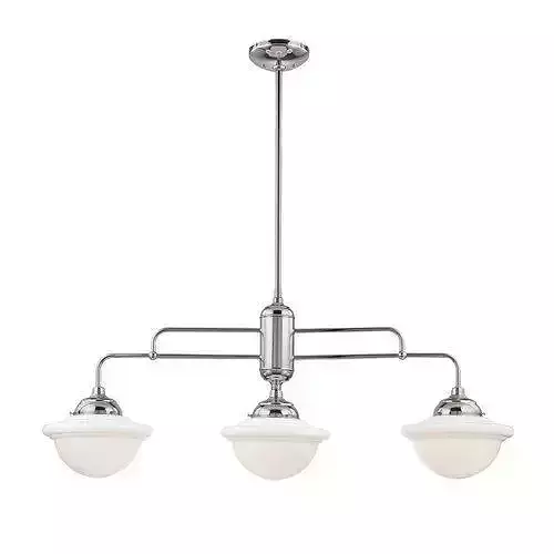 Chrome Bruges Light Kitchen Island Schoolhouse Pendant