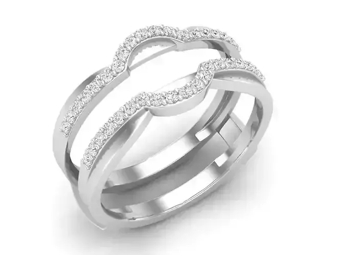 Diamond jewelry ring-guard for woman