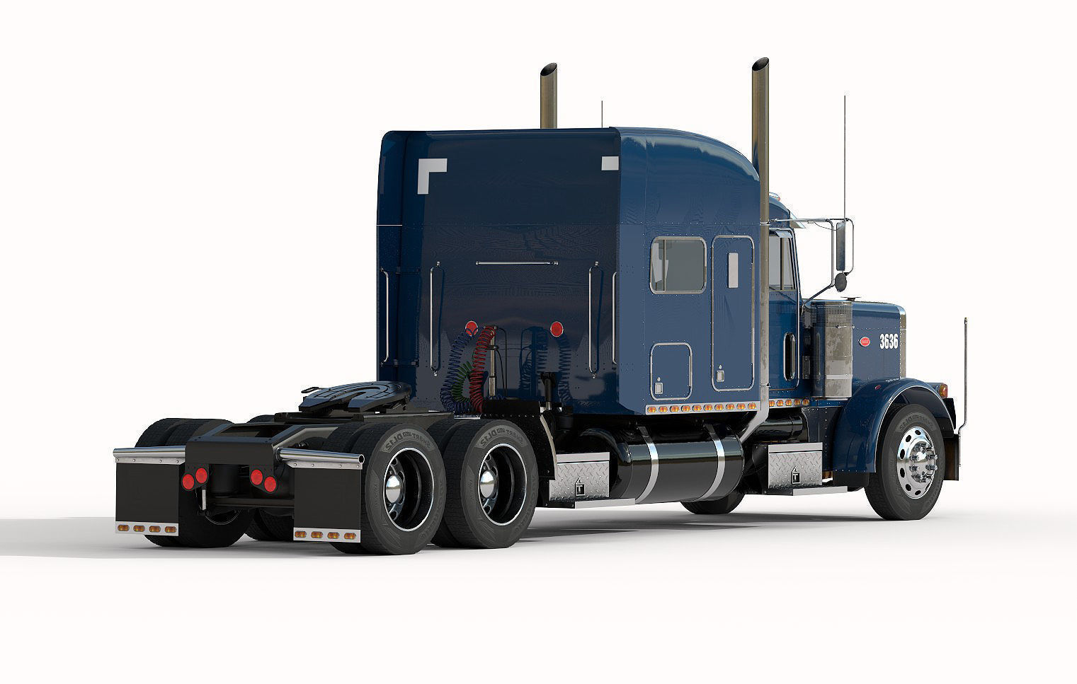 Peterbilt 379 Pack with interior  hquality 3D Model Collection_40