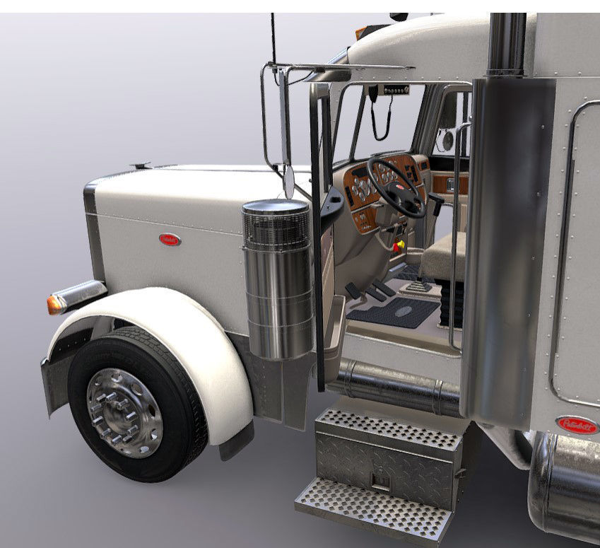 Peterbilt 379 Pack with interior  hquality 3D Model Collection_26