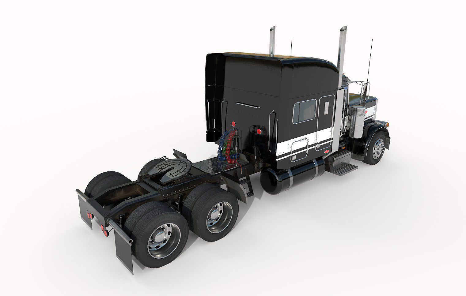 Peterbilt 379 Pack with interior  hquality 3D Model Collection_11