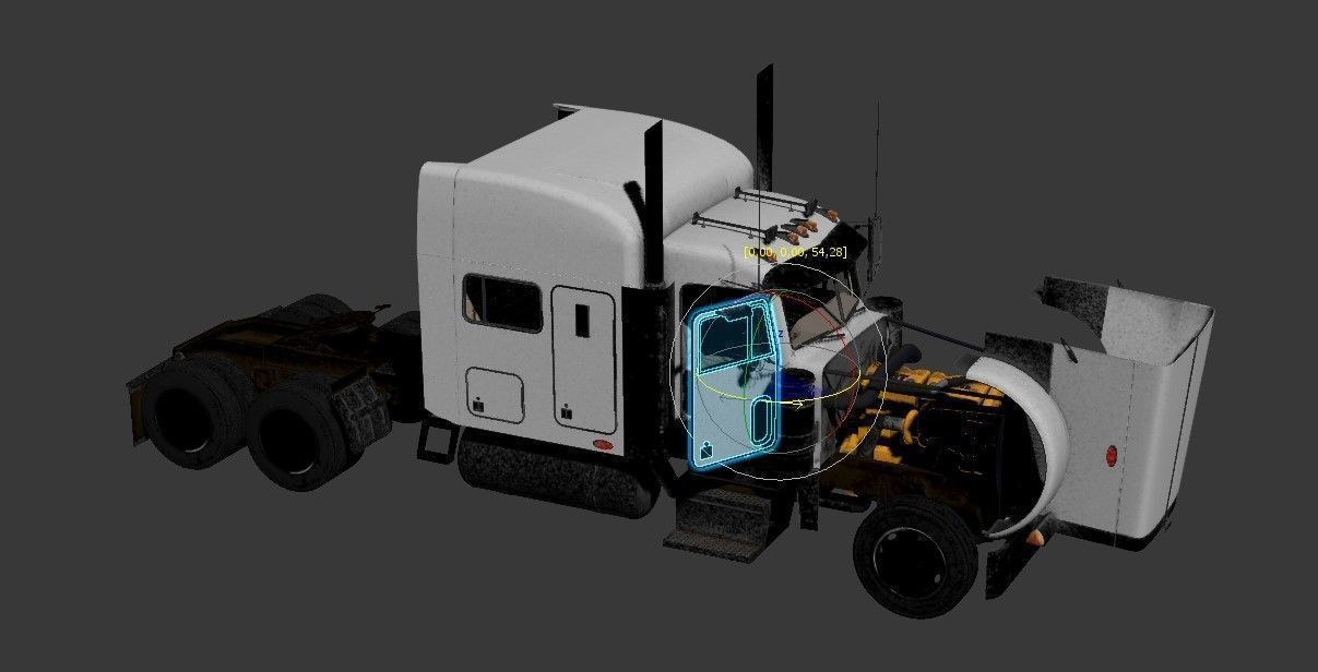 Peterbilt 379 Pack with interior  hquality 3D Model Collection_32