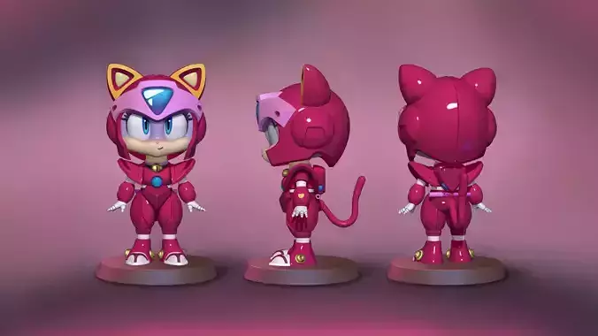 Samurai Pizza Cats Polly Esther  3D print model