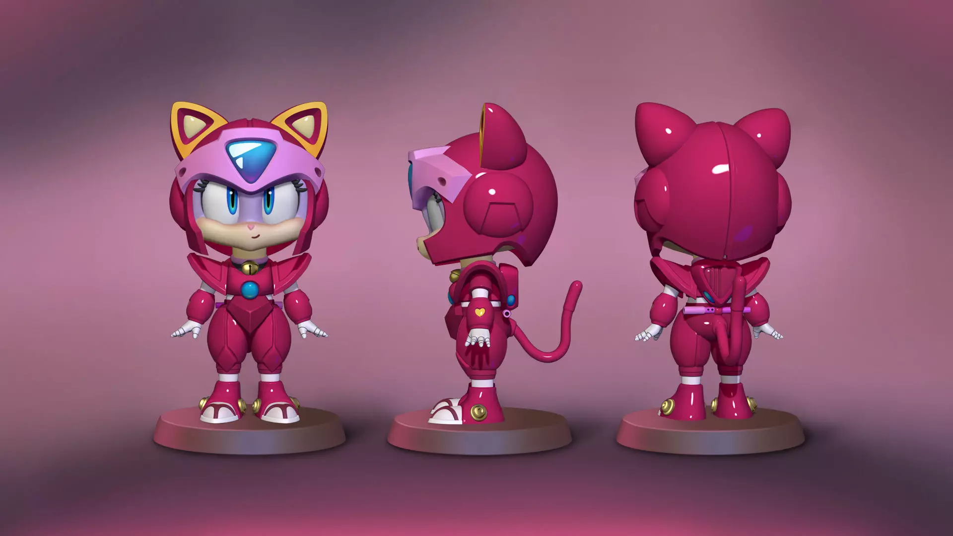 Samurai Pizza Cats Polly Esther  3D print model_0