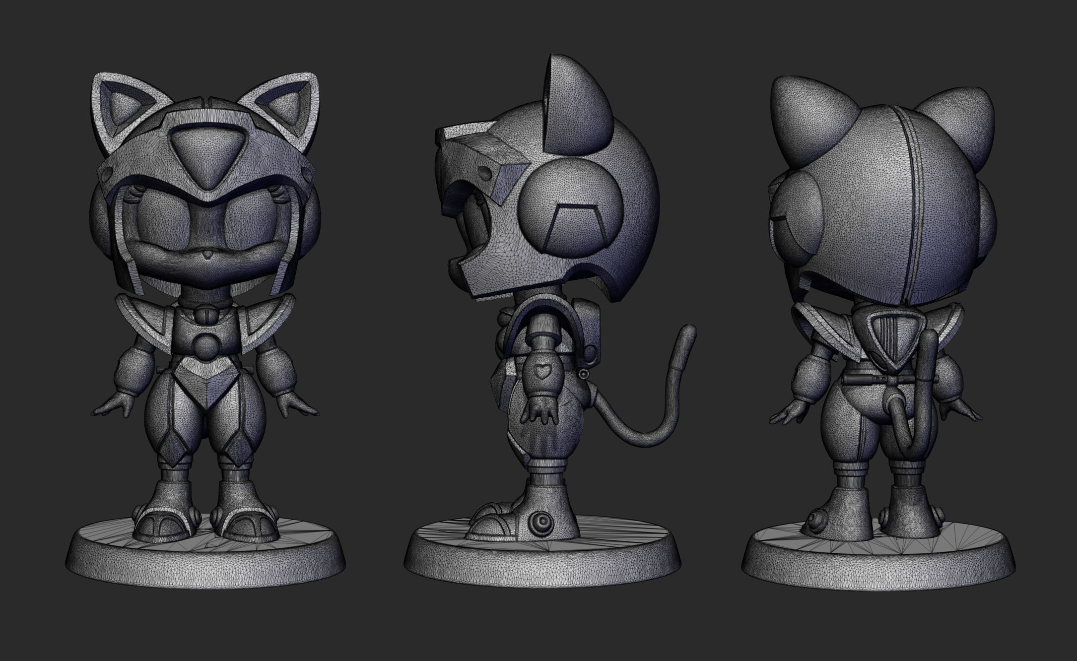 Samurai Pizza Cats Polly Esther  3D print model_3
